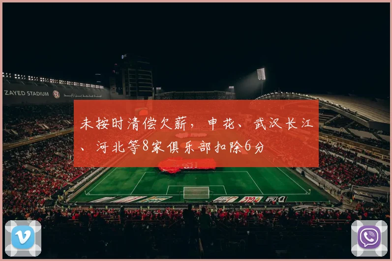 未按时清偿欠薪，申花、武汉长江、河北等8家俱乐部扣除6分